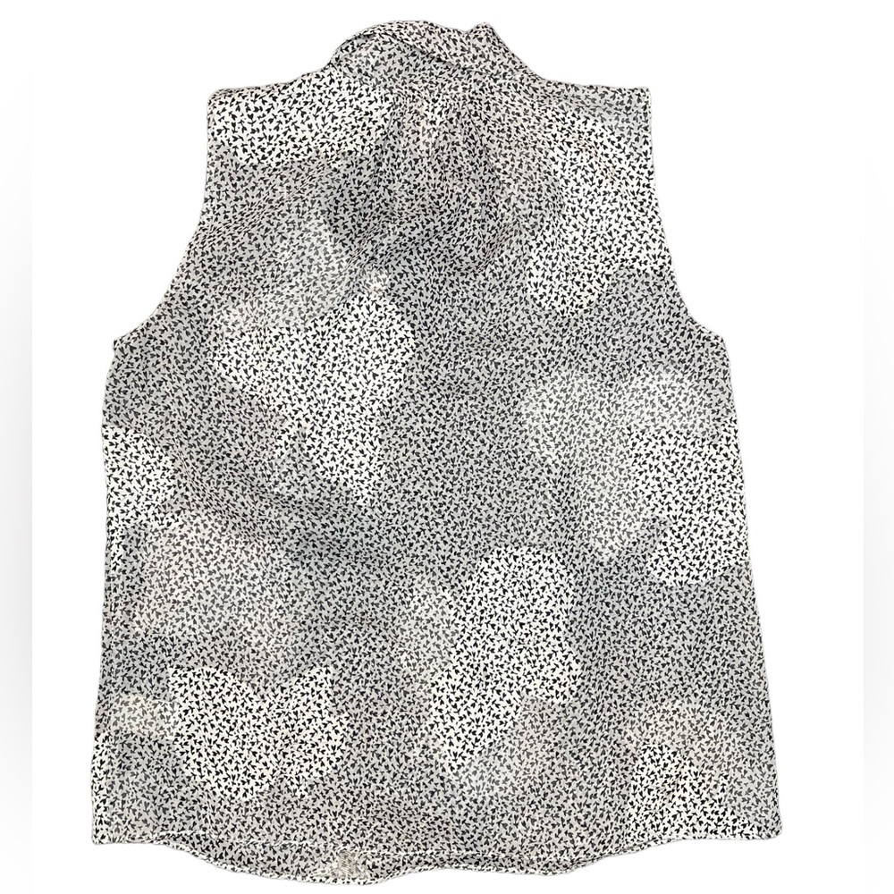 ⚡️SOLD⚡️Rebecca Taylor Silk Floral Sleeveless Tank Top Gray White Blouse - Picture 6 of 16